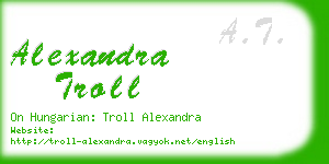 alexandra troll business card